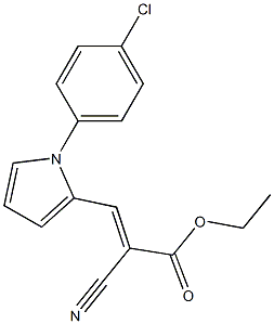 ethyl 3-[1-(4-chlorophenyl)-1H-pyrrol-2-yl]-2-cyanoacrylate Struktur