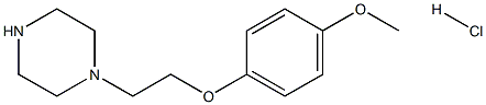 4-methoxyphenyl 2-piperazinoethyl ether hydrachloride Struktur