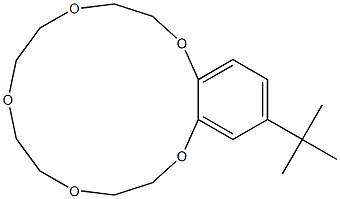 15-(tert-butyl)-2,3,5,6,8,9,11,12-octahydro-1,4,7,10,13-benzopentaoxacyclopentadecine Struktur