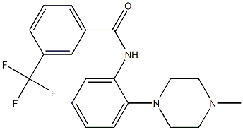 N-[2-(4-methylpiperazino)phenyl]-3-(trifluoromethyl)benzenecarboxamide Struktur