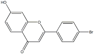 2-(4-bromophenyl)-7-hydroxy-4H-chromen-4-one Struktur