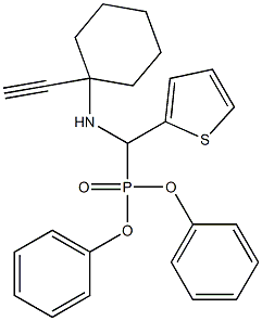 N1-[(diphenylphosphoryl)(2-thienyl)methyl]-1-eth-1-ynylcyclohexan-1-amine Struktur