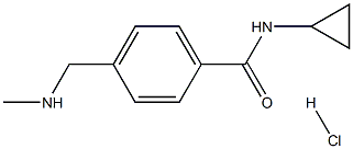 N-cyclopropyl-4-[(methylamino)methyl]benzamide hydrochloride Struktur