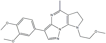 2-[3-(3,4-dimethoxyphenyl)-5-methyl-6,7-dihydro-8H-pyrazolo[1,5-a]pyrrolo[3,2-e]pyrimidin-8-yl]ethyl methyl ether Struktur