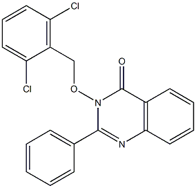 3-[(2,6-dichlorobenzyl)oxy]-2-phenyl-3,4-dihydroquinazolin-4-one Struktur