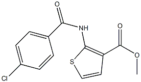 methyl 2-[(4-chlorobenzoyl)amino]thiophene-3-carboxylate Struktur