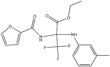 ethyl 3,3,3-trifluoro-2-[(2-furylcarbonyl)amino]-2-(3-toluidino)propanoate Struktur