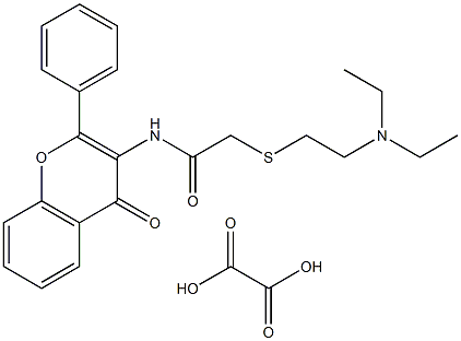 N1-(4-oxo-2-phenyl-4H-chromen-3-yl)-2-{[2-(diethylamino)ethyl]thio}acetamide oxalate Struktur