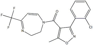 [3-(2-chlorophenyl)-5-methyl-4-isoxazolyl][5-(trifluoromethyl)-2,3-dihydro-1H-1,4-diazepin-1-yl]methanone Struktur