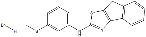 N2-[3-(methylthio)phenyl]-8H-indeno[1,2-d][1,3]thiazol-2-amine hydrobromide Struktur