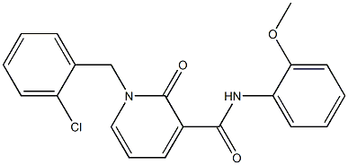 1-(2-chlorobenzyl)-N-(2-methoxyphenyl)-2-oxo-1,2-dihydro-3-pyridinecarboxamide Struktur