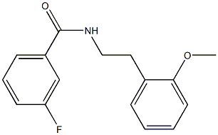 3-fluoro-N-(2-methoxyphenethyl)benzenecarboxamide Struktur