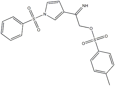 3-({[(4-methylphenyl)sulfonyl]oxy}ethanimidoyl)-1-(phenylsulfonyl)-1H-pyrrole Struktur