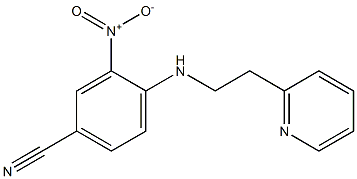 3-nitro-4-{[2-(2-pyridyl)ethyl]amino}benzonitrile Struktur