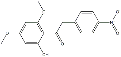 1-(2-hydroxy-4,6-dimethoxyphenyl)-2-(4-nitrophenyl)ethan-1-one Struktur