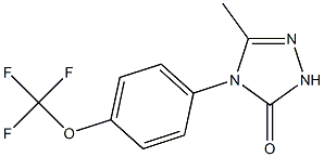 5-methyl-4-[4-(trifluoromethoxy)phenyl]-2,4-dihydro-3H-1,2,4-triazol-3-one Struktur