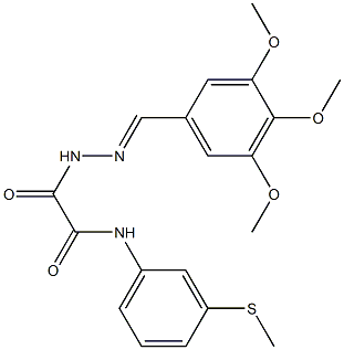 N1-[3-(methylthio)phenyl]-2-oxo-2-[2-(3,4,5-trimethoxybenzylidene)hydrazino]acetamide Struktur