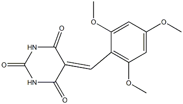 5-(2,4,6-trimethoxybenzylidene)hexahydropyrimidine-2,4,6-trione Struktur