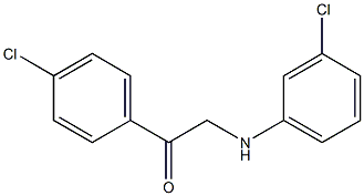 2-(3-chloroanilino)-1-(4-chlorophenyl)ethan-1-one Struktur