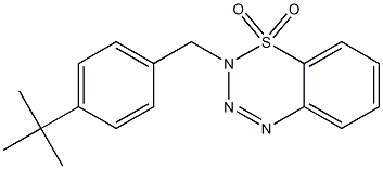 2-[4-(tert-butyl)benzyl]-1lambda~6~,2,3,4-benzothiatriazine-1,1(2H)-dione Struktur