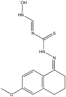 N1-[(hydroxyamino)methylidene]-2-(6-methoxy-1,2,3,4-tetrahydronaphthalen-1-yliden)hydrazine-1-carbothioamide Struktur