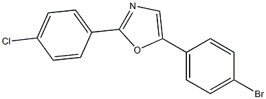 5-(4-bromophenyl)-2-(4-chlorophenyl)-1,3-oxazole Struktur