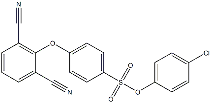 4-chlorophenyl 4-(2,6-dicyanophenoxy)benzene-1-sulfonate Struktur