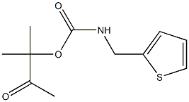 1,1-dimethyl-2-oxopropyl N-(2-thienylmethyl)carbamate Struktur