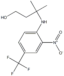 3-methyl-3-[2-nitro-4-(trifluoromethyl)anilino]butan-1-ol Struktur