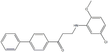 1-[1,1'-biphenyl]-4-yl-3-(5-chloro-2-methoxyanilino)-1-propanone Struktur