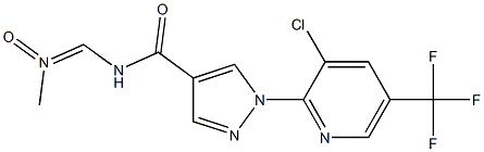 1-[3-chloro-5-(trifluoromethyl)-2-pyridinyl]-N-{[methyl(oxo)-lambda~5~-azanylidene]methyl}-1H-pyrazole-4-carboxamide Struktur