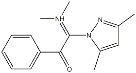 2-(dimethyl-lambda~5~-azanylidene)-2-(3,5-dimethyl-1H-pyrazol-1-yl)-1-phenyl-1-ethanone Struktur