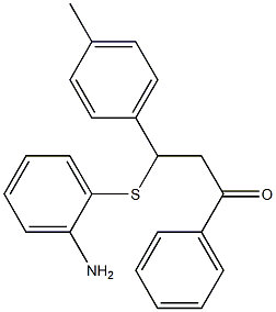 3-[(2-aminophenyl)thio]-3-(4-methylphenyl)-1-phenylpropan-1-one Struktur