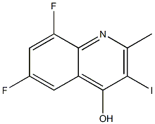 6,8-difluoro-3-iodo-2-methylquinolin-4-ol Struktur