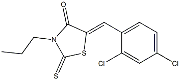 5-(2,4-dichlorobenzylidene)-3-propyl-2-thioxo-1,3-thiazolan-4-one Struktur