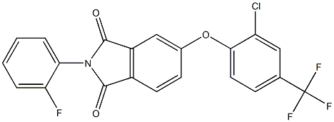 5-[2-chloro-4-(trifluoromethyl)phenoxy]-2-(2-fluorophenyl)-1H-isoindole-1,3(2H)-dione Struktur