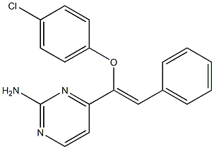 4-[1-(4-chlorophenoxy)-2-phenylvinyl]-2-pyrimidinamine Struktur