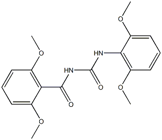 N-(2,6-dimethoxybenzoyl)-N'-(2,6-dimethoxyphenyl)urea Struktur