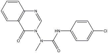 N'-(4-chlorophenyl)-N-methyl-N-(4-oxo-3,4-dihydroquinazolin-3-yl)urea Struktur