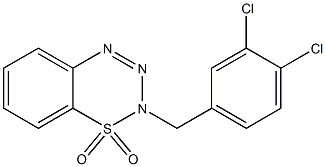 2-(3,4-dichlorobenzyl)-1lambda~6~,2,3,4-benzothiatriazine-1,1(2H)-dione Struktur