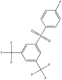 3,5-bis(trifluoromethyl)phenyl 4-fluorophenyl sulfone Struktur