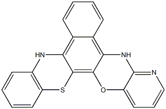 benzo[a]pyrido[2',3':5,6][1,4]oxazino[3,2-c]phenothiazine Struktur