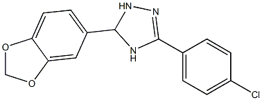 5-(1,3-benzodioxol-5-yl)-3-(4-chlorophenyl)-4,5-dihydro-1H-1,2,4-triazole Struktur