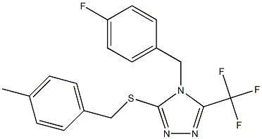 4-(4-fluorobenzyl)-3-[(4-methylbenzyl)sulfanyl]-5-(trifluoromethyl)-4H-1,2,4-triazole Struktur