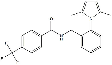 N-[2-(2,5-dimethyl-1H-pyrrol-1-yl)benzyl]-4-(trifluoromethyl)benzenecarboxamide Struktur