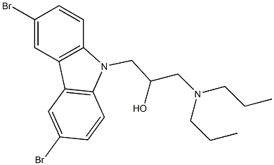 1-(3,6-dibromo-9H-carbazol-9-yl)-3-(dipropylamino)propan-2-ol Struktur