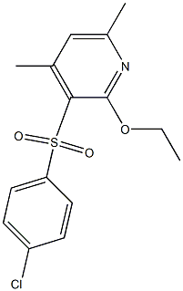 4-chlorophenyl 2-ethoxy-4,6-dimethyl-3-pyridinyl sulfone Struktur