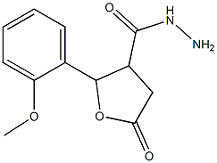 2-(2-methoxyphenyl)-5-oxotetrahydrofuran-3-carbohydrazide Struktur