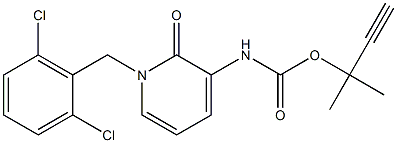 1,1-dimethyl-2-propynyl N-[1-(2,6-dichlorobenzyl)-2-oxo-1,2-dihydro-3-pyridinyl]carbamate Struktur