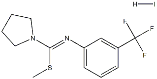 1-methyl N1-[3-(trifluoromethyl)phenyl]pyrrolidine-1-carboximidothioate hydroiodide Struktur